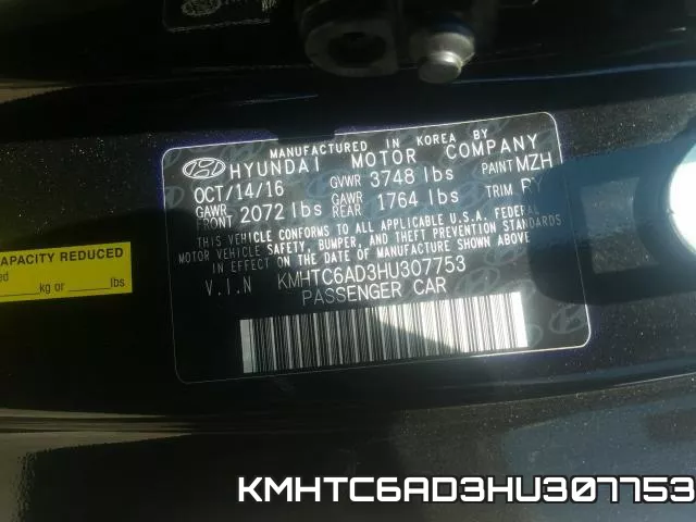 KMHTC6AD3HU307753 фото 2