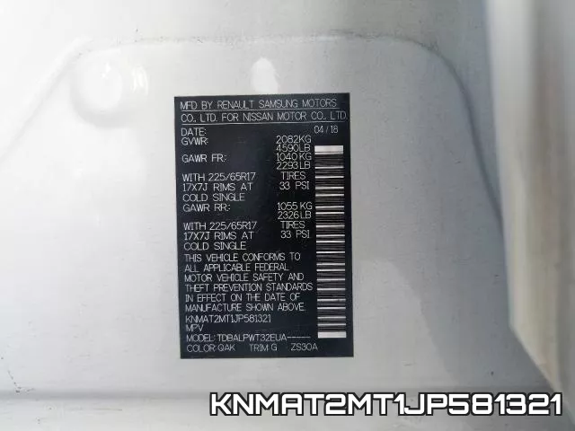 KNMAT2MT1JP581321 фото 2