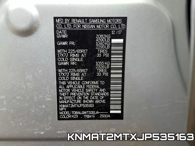 KNMAT2MTXJP535163 фото 2