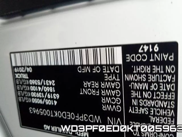 WD3PF0ED0KT005963 фото 2