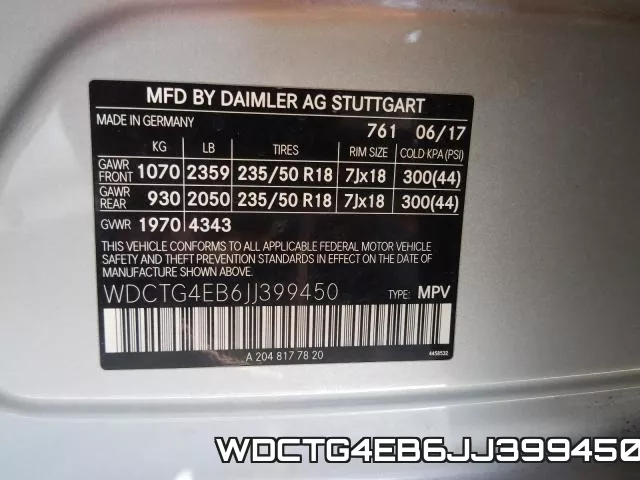 WDCTG4EB6JJ399450 фото 2