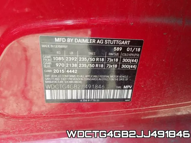 WDCTG4GB2JJ491846 фото 2