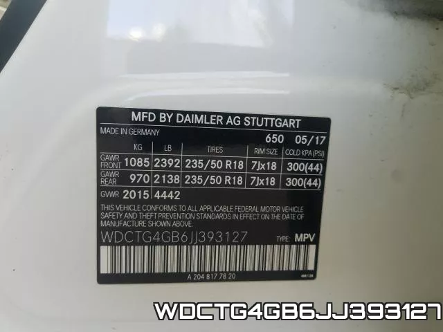 WDCTG4GB6JJ393127 фото 2