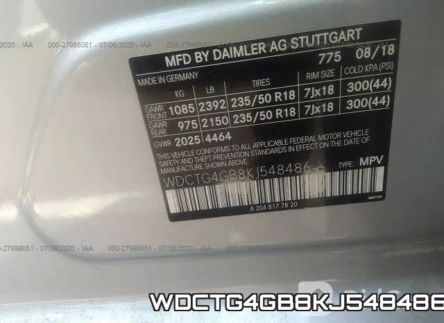 WDCTG4GB8KJ548486 фото 10