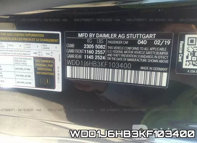 WDD1J6HB3KF103400 фото 10