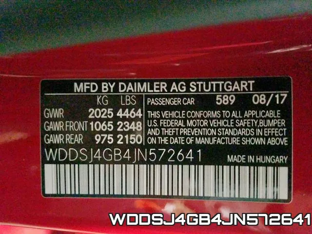 WDDSJ4GB4JN572641 фото 2