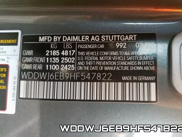 WDDWJ6EB9HF547822 фото 2
