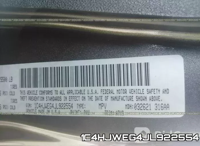 1C4HJWEG4JL922554 фото 10