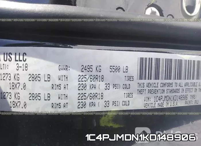 1C4PJMDN1KD148906 фото 10