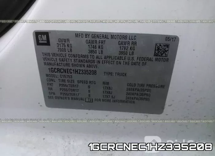 1GCRCNEC1HZ335208 фото 10