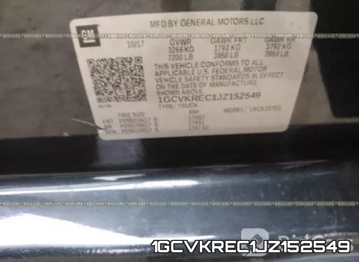 1GCVKREC1JZ152549 фото 10