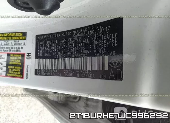 2T1BURHE7JC996292 фото 10