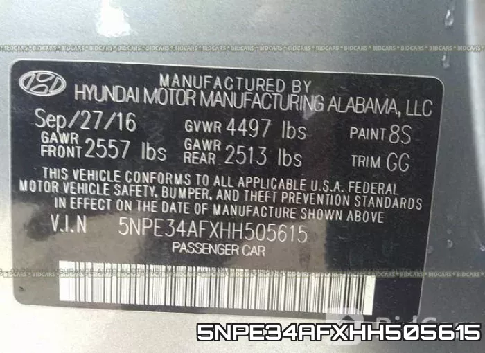 5NPE34AFXHH505615 фото 10