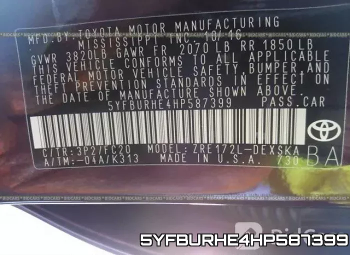 5YFBURHE4HP587399 фото 10
