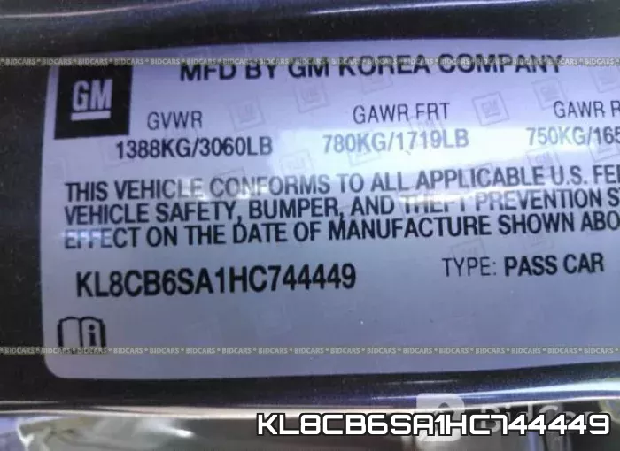 KL8CB6SA1HC744449 фото 10