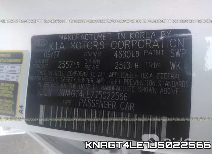 KNAGT4LE7J5022566 фото 10