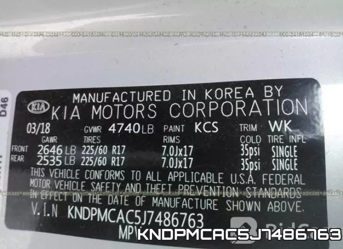 KNDPMCAC5J7486763 фото 10
