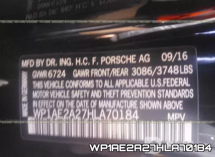 WP1AE2A27HLA70184 фото 10