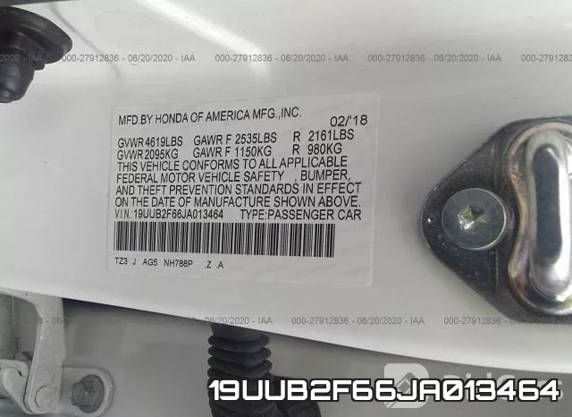 19UUB2F66JA013464 фото 10