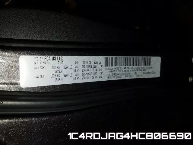1C4RDJAG4HC806690 фото 2