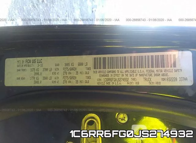 1C6RR6FG0JS274932 фото 10