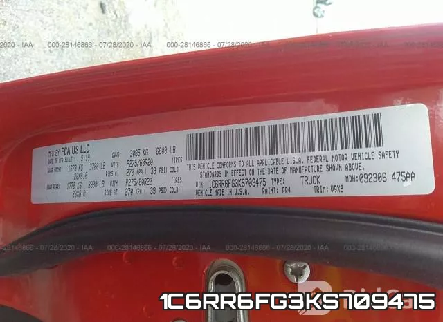 1C6RR6FG3KS709475 фото 10