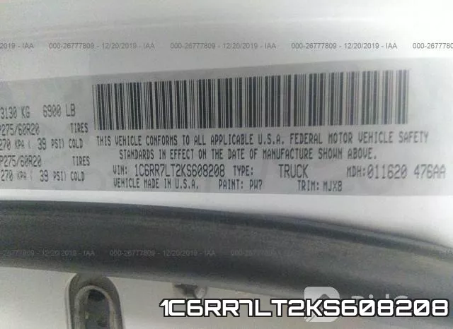 1C6RR7LT2KS608208 фото 10
