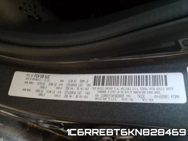 1C6RREBT6KN828469 фото 2