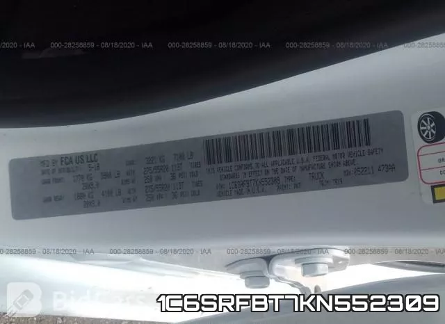 1C6SRFBT7KN552309 фото 9