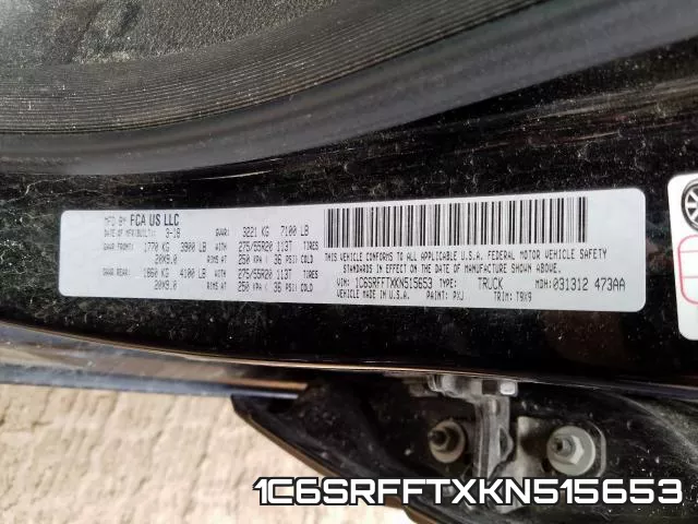 1C6SRFFTXKN515653 фото 2