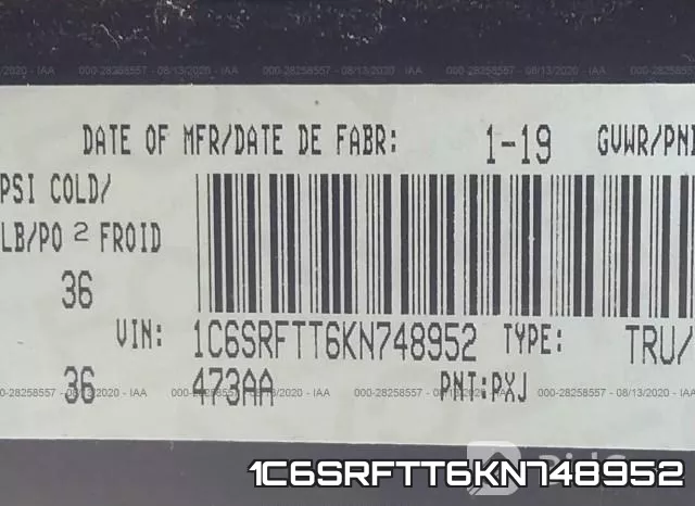 1C6SRFTT6KN748952 фото 10