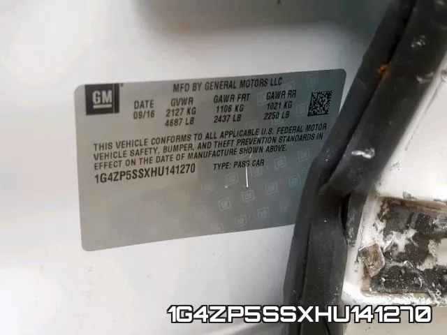 1G4ZP5SSXHU141270 фото 2