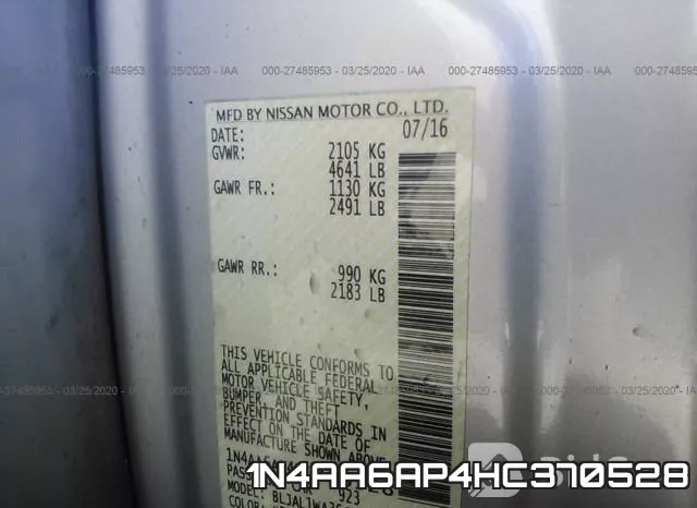 1N4AA6AP4HC370528 фото 10