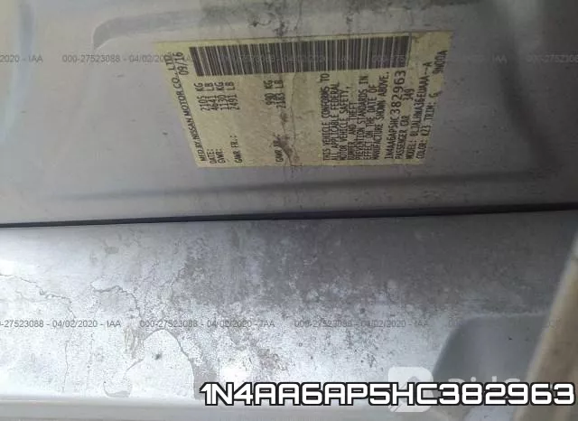 1N4AA6AP5HC382963 фото 10