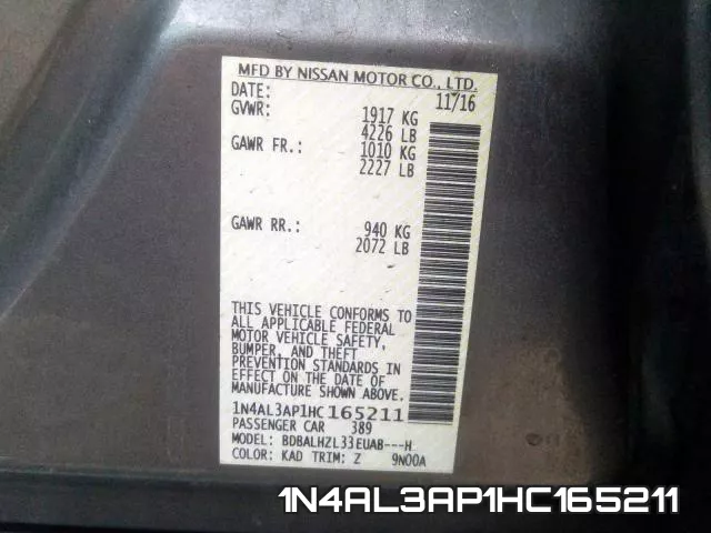1N4AL3AP1HC165211 фото 2