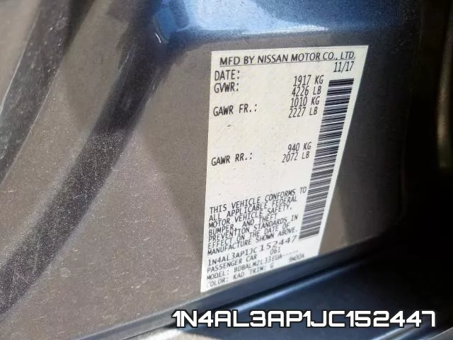 1N4AL3AP1JC152447 фото 2