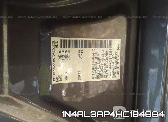 1N4AL3AP4HC184884 фото 10