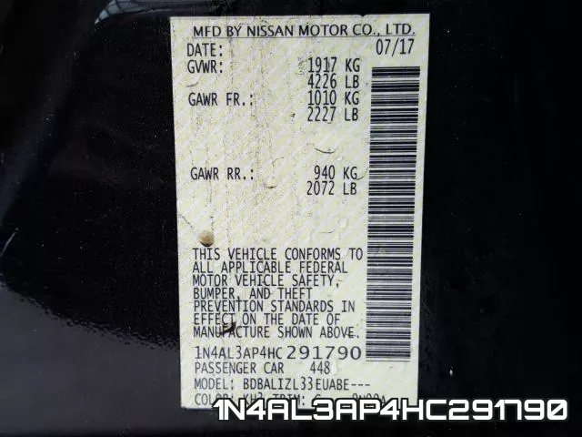1N4AL3AP4HC291790 фото 2