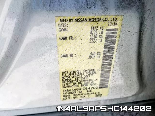 1N4AL3AP5HC144202 фото 2