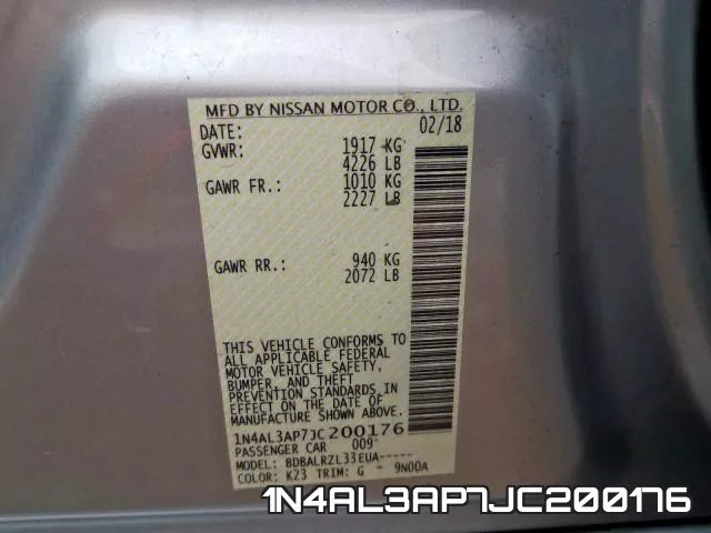 1N4AL3AP7JC200176 фото 2