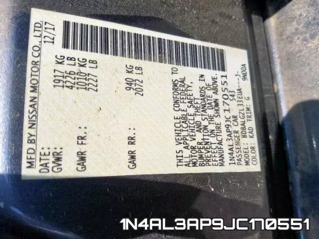 1N4AL3AP9JC170551 фото 2