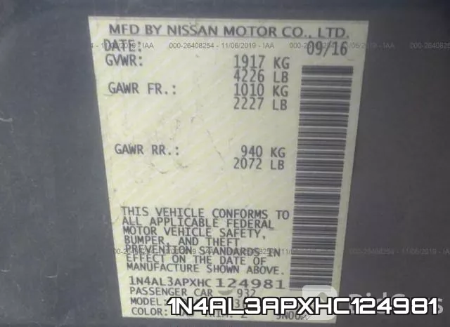 1N4AL3APXHC124981 фото 9
