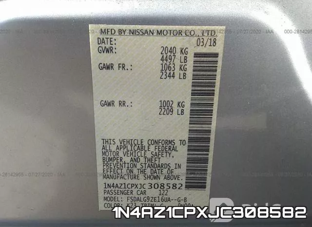 1N4AZ1CPXJC308582 фото 10