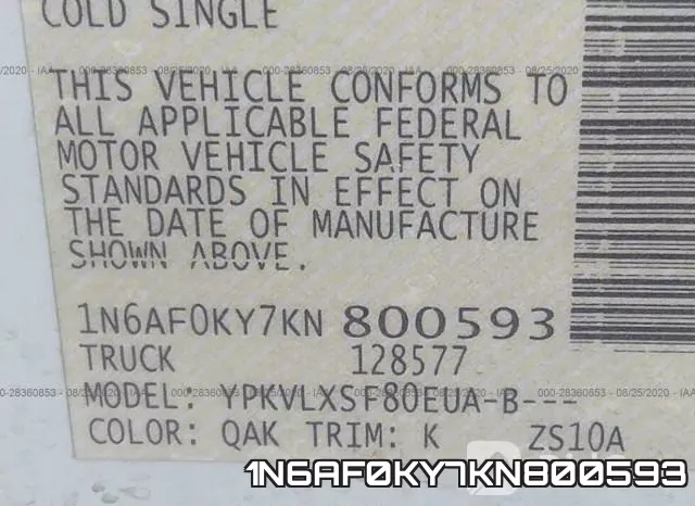 1N6AF0KY7KN800593 фото 10