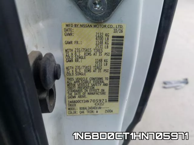 1N6BD0CT1HN705971 фото 2