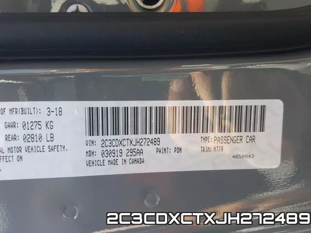 2C3CDXCTXJH272489 фото 2