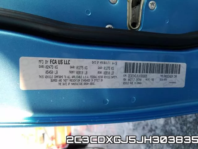 2C3CDXGJ5JH303835 фото 2