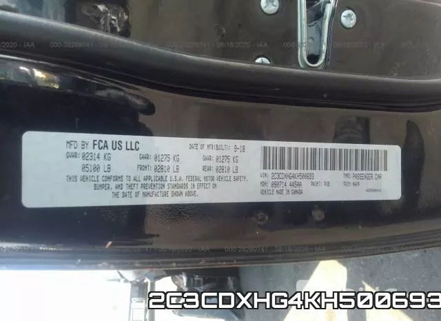 2C3CDXHG4KH500693 фото 10