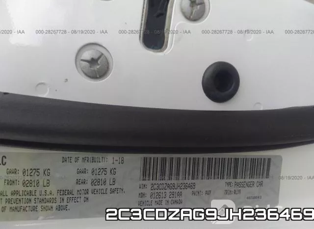 2C3CDZAG9JH236469 фото 10