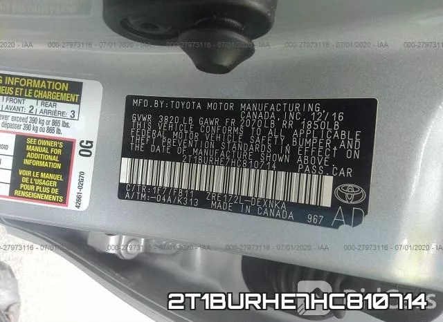 2T1BURHE7HC810714 фото 10